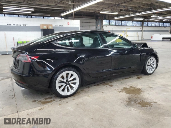 2023 Tesla Model 3 with VIN 5YJ3E1EA5PF439017, listed as a Copart auction lot 53694145 with 73,875 mi miles and Salvage Title. Bid and sale history available at DreamBid. Image 3.