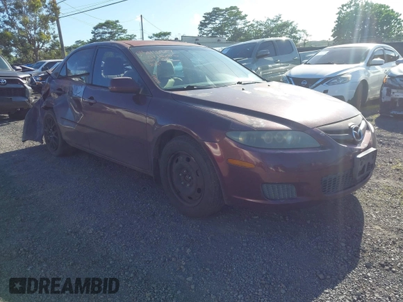2007 Mazda 6 i Sport VE with VIN 1YVHP80C375M17496, listed as a IAAI auction lot 41169257 with 106,284 mi miles and . Bid and sale history available at carsss.com. Image 1.