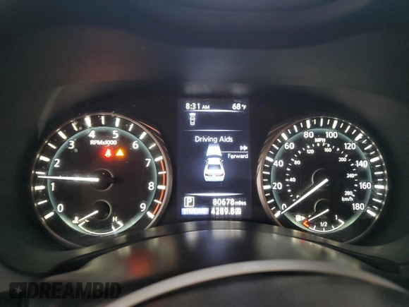 2020 Infiniti Q50 Luxe with VIN JN1EV7AP3LM200611, listed as a Copart auction lot 60059815 with 80,678 mi miles and Salvage title. Bid and sale history available at DreamBid. Image 9.