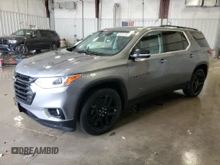 2019 Chevrolet Traverse LT Cloth z VIN 1GNEVGKW4KJ301196, wystawiony jako Copart lot #56481365 z przebiegiem 50 348 mil mil oraz Szkoda całkowita • Salvage title. Historia ofert i sprzedaży dostępna na DreamBid. Obrazek 1.