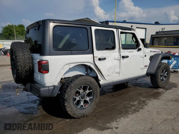 2019 Jeep Wrangler Unlimited Rubicon with VIN 1C4HJXFGXKW613269, listed as a Copart auction lot 62428605 with 56,270 mi miles and Salvage title. Bid and sale history available at DreamBid. Image 3.