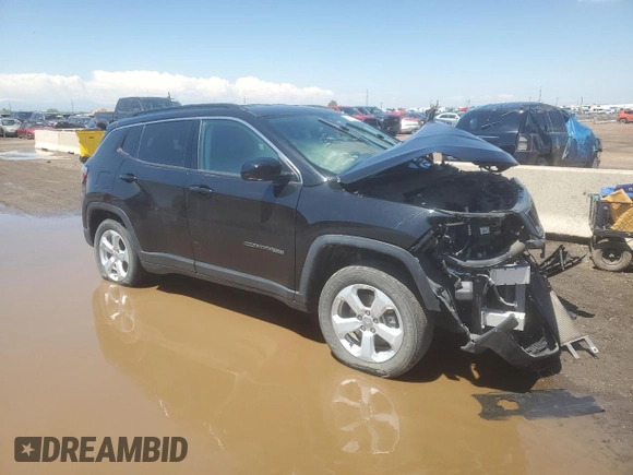 2021 Jeep Compass Latitude with VIN 3C4NJDBB1MT534528, listed as a Copart auction lot 56411535 with 48,502 mi miles and Salvage title. Bid and sale history available at DreamBid. Image 4.