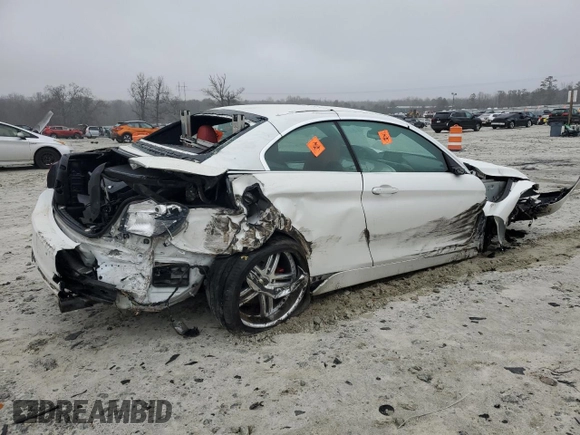 2015 BMW 4 Series 435i with VIN WBA3T3C52F5A40489, listed as a Copart auction lot 44708575 with Not Provided miles and Salvage Title. Bid and sale history available at carsss.com. Image 3.