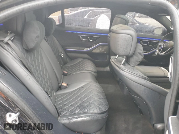 2023 Mercedes-Benz S 580 with VIN W1K6G7GB0PA184579, listed as a Copart auction lot 50176075 with 8,766 mi miles and Salvage Title. Bid and sale history available at DreamBid. Image 10.
