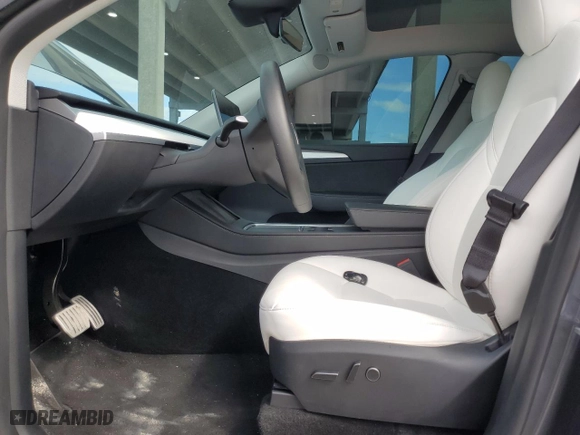 2023 Tesla Model Y Performance with VIN 7SAYGDEF7PF897352, listed as a Copart auction lot 46110445 with 20,125 mi miles and Salvage Title. Bid and sale history available at carsss.com. Image 7.