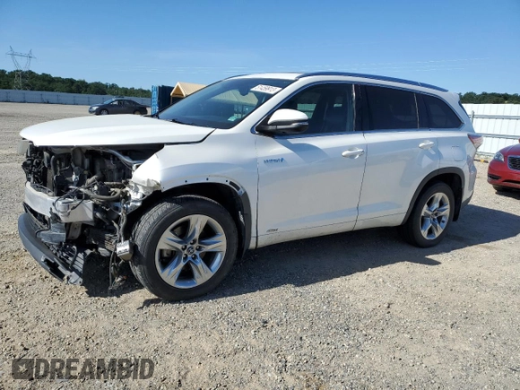 2016 Toyota Highlander Hybrid Limited with VIN 5TDDCRFH7GS016035, listed as a Copart auction lot 51459913 with 200,879 mi miles. Bid and sale history available at carsss.com. Image 1.