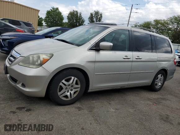 2005 Honda Odyssey EX-L with VIN 5FNRL38785B108229, listed as a Copart auction lot 55579145 with 165,870 mi miles and Clean Title. Bid and sale history available at carsss.com. Image 1.