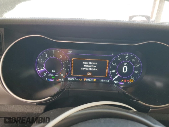 2022 Ford Mustang GT with VIN 1FA6P8CF9N5133831, listed as a Copart auction lot 61574865 with 18,621 mi miles and Salvage title. Bid and sale history available at DreamBid. Image 9.