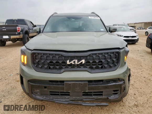 2024 Kia Telluride SX Prestige X-Pro с VIN 5XYP5DGC6RG510805, выставлен на аукционе Copart как лот 57130745 с пробегом 12 394 миль миль и Списание • Salvage title. История ставок и продаж доступна на DreamBid. Изображение 5.