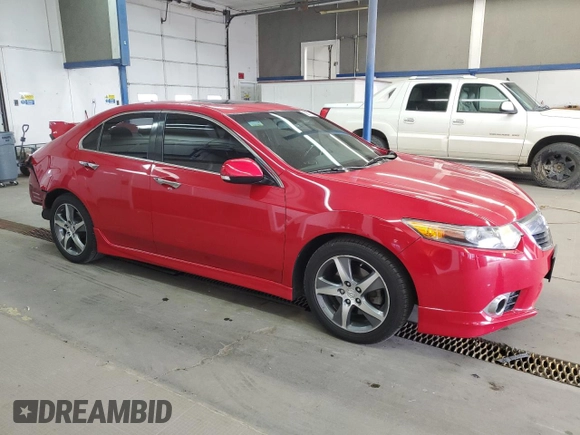 2014 Acura TSX Special Edition with VIN JH4CU2F8XEC000909, listed as a Copart auction lot 56517155 with 121,564 mi miles and Salvage title. Bid and sale history available at DreamBid. Image 4.
