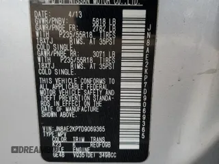 2013 Nissan Quest LE with VIN JN8AE2KP7D9069365, listed as a Copart auction lot 89340765 with 209,237 mi miles and Salvage Title. Bid and sale history available at carsss.com. Image 13.