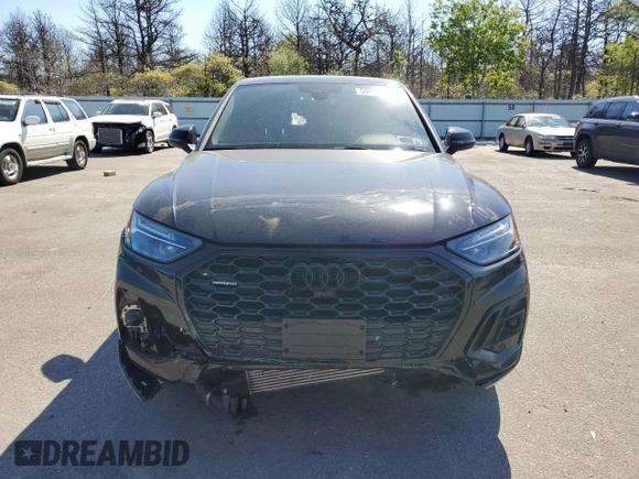 2023 Audi Q5 Sportback S line Premium Plus with VIN WA15AAFY6P2089295, listed as a Copart auction lot 55124535 with 16,884 mi miles and Salvage title. Bid and sale history available at DreamBid. Image 5.