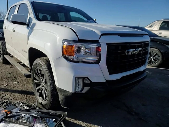 2021 GMC Canyon 4WD Elevation with VIN 1GTG6CEN9M1196409, listed as a Copart auction lot 42700465 with 26,023 mi miles and Salvage Title. Bid and sale history available at carsss.com. Image 10.