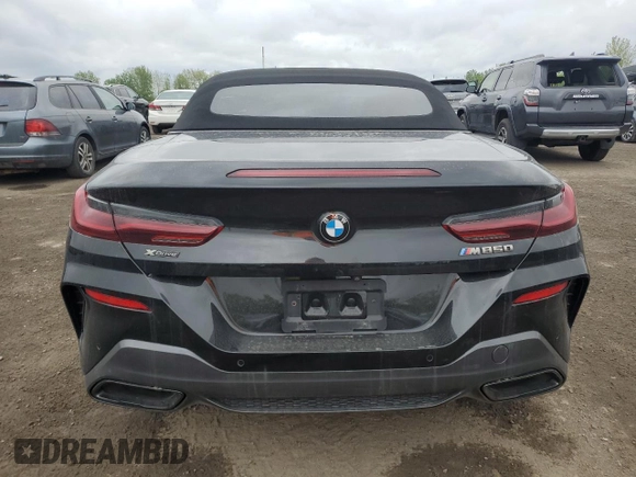 2019 BMW 8 Series M850i xDrive with VIN WBAFY4C51KBX39240, listed as a Copart auction lot 58042555 with 23,014 mi miles and Non repairable. Bid and sale history available at DreamBid. Image 6.