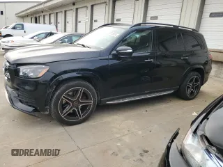 2023 Mercedes-Benz GLS with VIN 4JGFF5KEXPB023696, listed as a Copart auction lot 82516924 with 27,622 mi miles and Salvage Title. Bid and sale history available at carsss.com. Image 1.