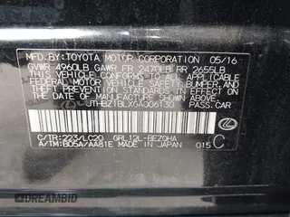 2016 Lexus GS 350 with VIN JTHBZ1BLXGA006130, listed as a IAAI auction lot 42024506 with 66,763 mi miles. Bid and sale history available at carsss.com. Image 9.