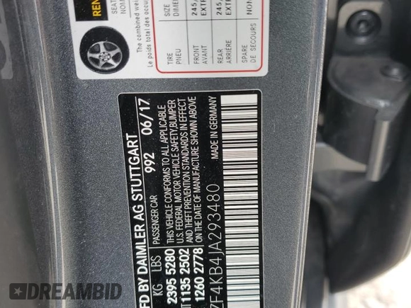 2018 Mercedes-Benz E 300 с VIN WDDZF4KB4JA293480, выставлен на аукционе Copart как лот 52153205 с пробегом 60 131 миль миль и Списание • Salvage title. История ставок и продаж доступна на DreamBid. Изображение 12.