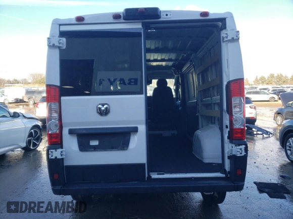 2023 Ram ProMaster Cargo with VIN 3C6LRVVG1PE596511, listed as a Copart auction lot 42750335 with 4,604 mi miles and Salvage Title. Bid and sale history available at DreamBid. Image 6.
