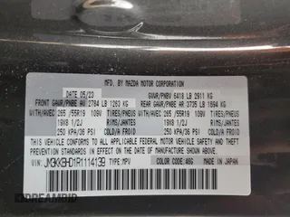 2024 Mazda CX-90 3.3 Turbo Preferred with VIN JM3KKBHD1R1114139, listed as a Copart auction lot 49285675 with 0 mi miles and Salvage Title. Bid and sale history available at carsss.com. Image 15.