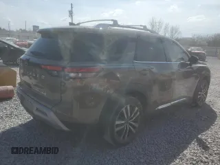 2023 Nissan Pathfinder Platinum with VIN 5N1DR3DH7PC253555, listed as a Copart auction lot 46438245 with 24,008 mi miles and Salvage title. Bid and sale history available at DreamBid. Image 3.