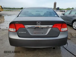 2011 Honda Civic LX with VIN 2HGFA1F55BH522350, listed as a Copart auction lot 53854795 with 39,749 mi miles and Salvage Title. Bid and sale history available at DreamBid. Image 6.