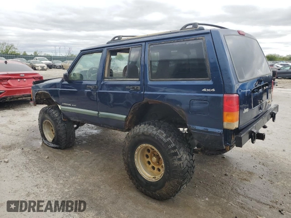 2000 Jeep Cherokee with VIN 1J4FF48S7YL209729, listed as a Copart auction lot 53647685 with 268,552 mi miles and Salvage title. Bid and sale history available at DreamBid. Image 2.