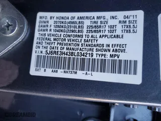 2011 Honda CR-V SE with VIN 5J6RE3H43BL034219, listed as a Copart auction lot 52344145 with 218,290 mi miles and Salvage Title. Bid and sale history available at carsss.com. Image 14.