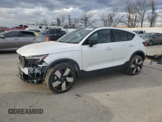 2023 Volvo C40 Recharge Pure Electric Ultimate with VIN YV4ED3GM1P2044198, listed as a Copart auction lot 47197815 with 8,258 mi miles and Salvage Title. Bid and sale history available at carsss.com. Image 1.