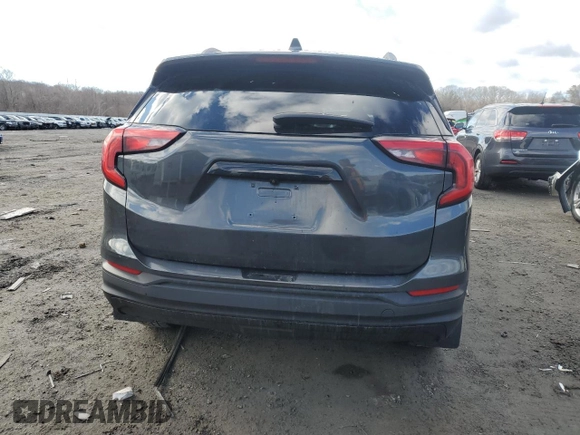 2020 GMC Terrain SLE with VIN 3GKALTEV0LL195174, listed as a Copart auction lot 47035275 with 57,105 mi miles and Salvage Title. Bid and sale history available at carsss.com. Image 6.