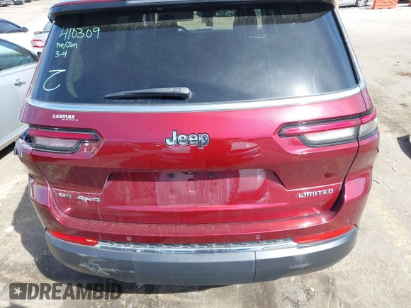 2021 Jeep Grand Cherokee Limited with VIN 1C4RJKBG8M8205423, listed as a IAAI auction lot 41771372 with 63,548 mi miles and . Bid and sale history available at DreamBid. Image 16.