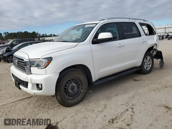 2018 Toyota Sequoia SR5 with VIN 5TDBY5G16JS162016, listed as a Copart auction lot 85428344 with 123,429 mi miles and Salvage Title. Bid and sale history available at carsss.com. Image 1.