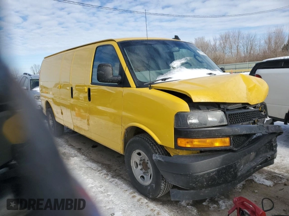 2019 Chevrolet Express Cargo Van with VIN 1GCWGBFP5K1158353, listed as a Copart auction lot 87756085 with 284,043 mi miles and Salvage Title. Bid and sale history available at carsss.com. Image 4.