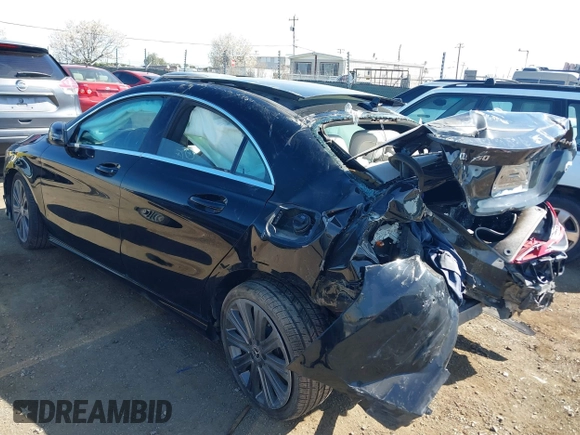 2018 Mercedes-Benz CLA 250 with VIN WDDSJ4GB0JN530208, listed as a IAAI auction lot 39157315 with 60,901 mi miles and . Bid and sale history available at DreamBid. Image 3.
