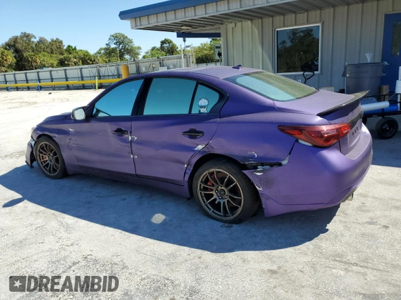 2021 Infiniti Q50 Red Sport 400 with VIN JN1FV7DR2MM880956, listed as a Copart auction lot 48795465 with 36,160 mi miles and Clean title. Bid and sale history available at DreamBid. Image 2.