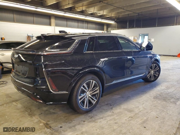 2023 Cadillac LYRIQ RWD Luxury with VIN 1GYKPMRKXPZ002144, listed as a Copart auction lot 49742274 with 0 mi miles and Salvage Title. Bid and sale history available at carsss.com. Image 3.