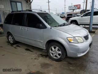 2000 Mazda MPV DX with VIN JM3LW28G7Y0129123, listed as a Copart auction lot 49331495 with 155,395 mi miles and Salvage Title. Bid and sale history available at carsss.com. Image 4.
