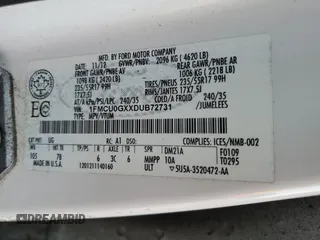2013 Ford Escape SE with VIN 1FMCU0GXXDUB72731, listed as a Copart auction lot 49289405 with 326,548 mi miles and Clean Title. Bid and sale history available at DreamBid. Image 13.