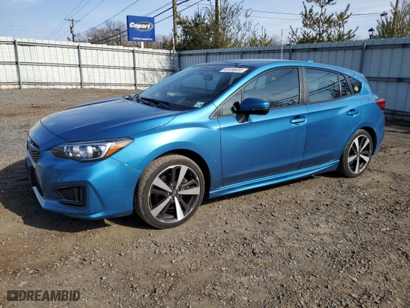 2019 Subaru Impreza Sport with VIN 4S3GTAJ67K3751600, listed as a Copart auction lot 49186655 with 46,412 mi miles and Salvage Title. Bid and sale history available at carsss.com. Image 1.