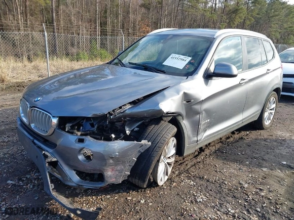 2016 BMW X3 xDrive28i with VIN 5UXWX9C50G0D74928, listed as a IAAI auction lot 41552984 with 150,404 mi miles. Bid and sale history available at carsss.com. Image 2.