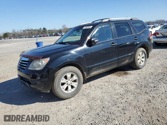 2009 Kia Borrego LX with VIN KNDJH741295020453, listed as a Copart auction lot 43809965 with 188,077 mi miles and Salvage Title. Bid and sale history available at DreamBid. Image 1.