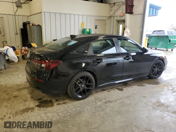 2025 Honda Civic Sport with VIN 2HGFE2F50SH525375, listed as a Copart auction lot 55167865 with 6,949 mi miles and Salvage title. Bid and sale history available at DreamBid. Image 3.
