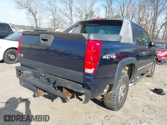 2004 Chevrolet Avalanche Z71 with VIN 3GNEK12TX4G337295, listed as a IAAI auction lot 41543250 with 153,195 mi miles and . Bid and sale history available at DreamBid. Image 4.
