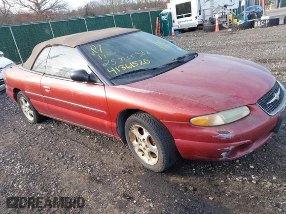 2000 Chrysler Sebring JXi z VIN 3C3EL55H2YT235270, wystawiony jako IAAI lot #41361520 z przebiegiem Nie podano mil oraz . Historia ofert i sprzedaży dostępna na DreamBid. Obrazek 1.