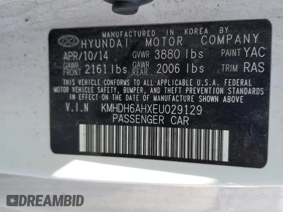 2014 Hyundai Elantra Coupe with VIN KMHDH6AHXEU029129, listed as a Copart auction lot 79674194 with 124,274 mi miles and Salvage Title. Bid and sale history available at carsss.com. Image 12.