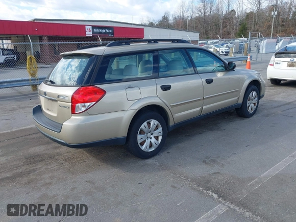 2009 Subaru Outback with VIN 4S4BP60C897338716, listed as a IAAI auction lot 41798130 with 156,862 mi miles. Bid and sale history available at carsss.com. Image 4.