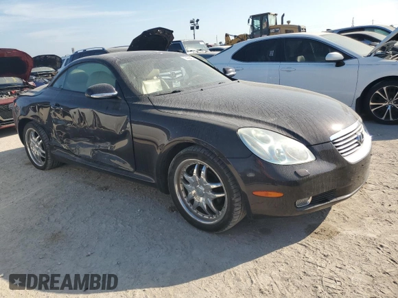 2002 Lexus SC 430 with VIN JTHFN48Y520034983, listed as a Copart auction lot 74084354 with 88,979 mi miles and Salvage Title. Bid and sale history available at DreamBid. Image 4.