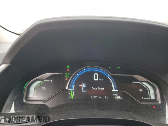 2018 Honda Clarity Plug-In Hybrid with VIN JHMZC5F12JC800082, listed as a Copart auction lot 76890794 with 211,051 mi miles and Clean Title. Bid and sale history available at carsss.com. Image 9.
