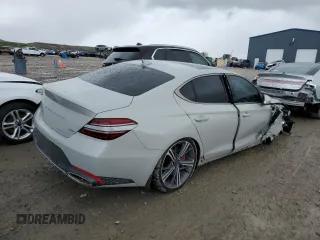 2024 Genesis G70 2.5T with VIN KMTG34SC6RU136838, listed as a Copart auction lot 51304345 with 13,041 mi miles and Salvage title. Bid and sale history available at DreamBid. Image 3.
