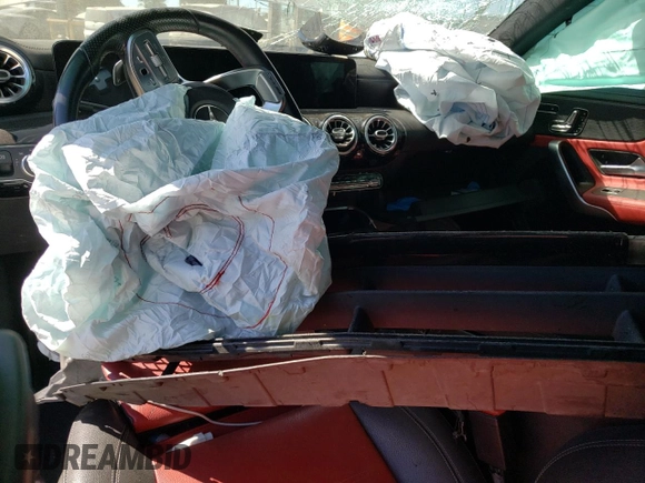 2021 Mercedes-Benz CLA 45 AMG with VIN W1K5J5DB0MN180056, listed as a Copart auction lot 68569534 with Not Provided miles and Salvage Title. Bid and sale history available at DreamBid. Image 8.