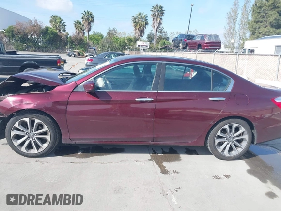 2014 Honda Accord Sport with VIN 1HGCR2F57EA244460, listed as a IAAI auction lot 42057412 with 214,441 mi miles and . Bid and sale history available at carsss.com. Image 15.